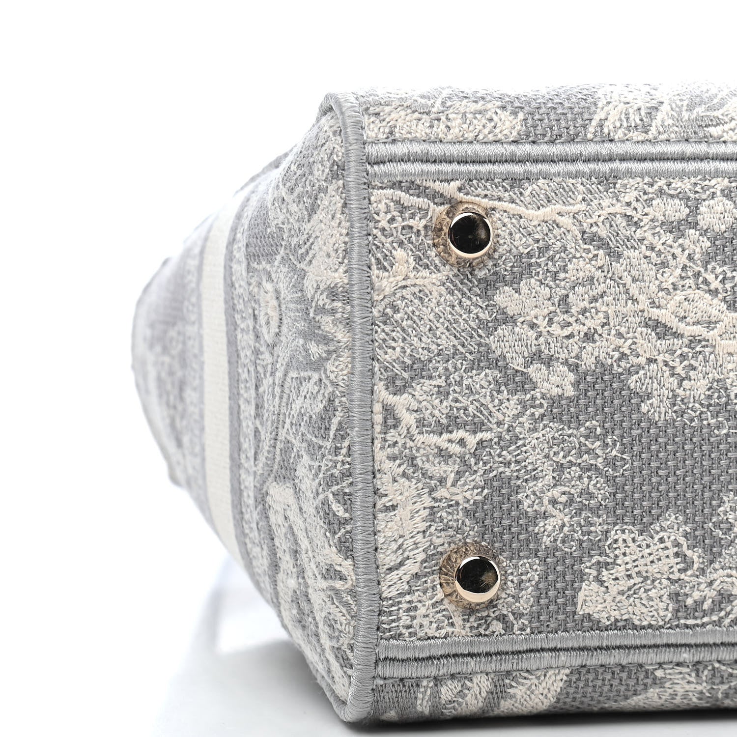 Christian Dior Canvas Toile De Jouy Reverse Embroidered Medium Lady D-Lite Gray 8 of 10