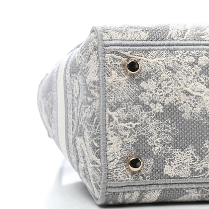 Christian Dior Canvas Toile De Jouy Reverse Embroidered Medium Lady D-Lite Gray 8 of 10