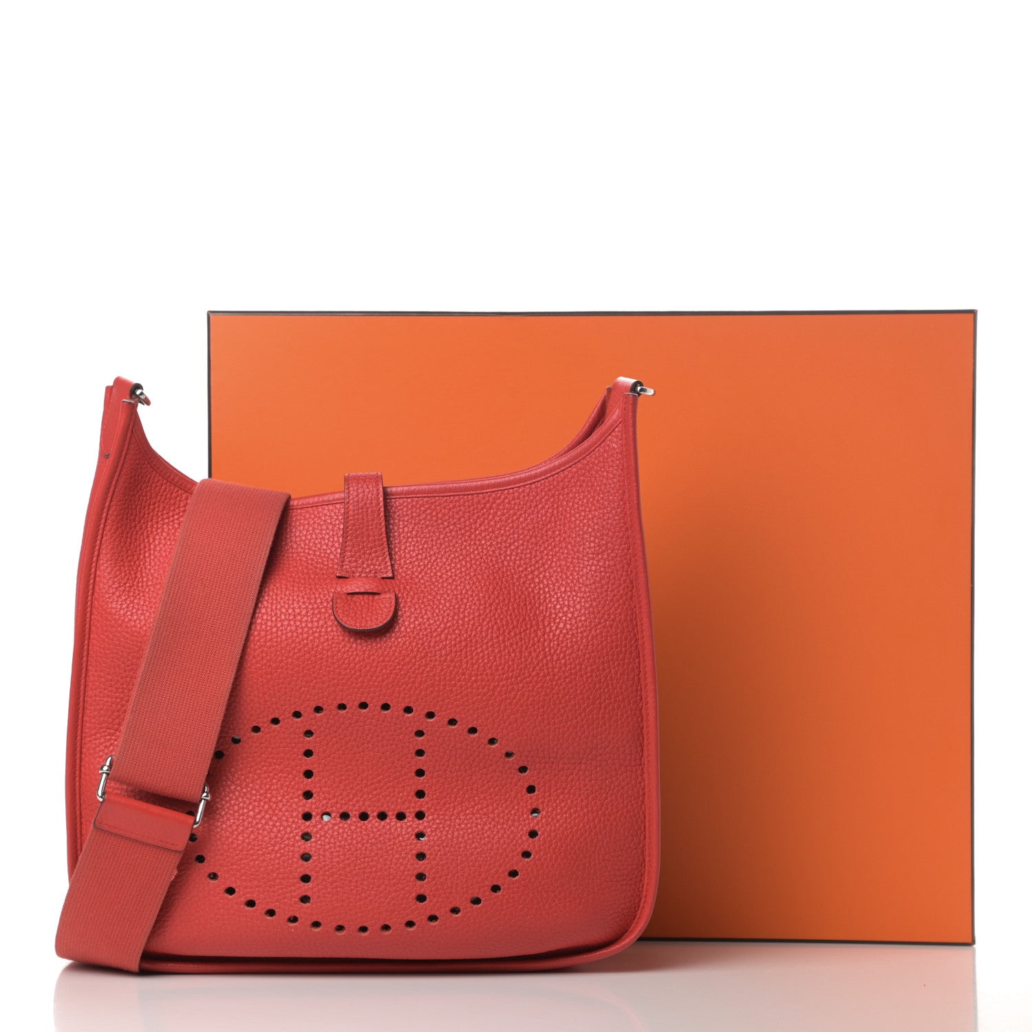 Hermes Taurillon Clemence Evelyne III GM Rouge Tomate 13 of 13