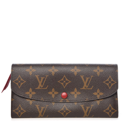 Louis Vuitton Monogram Emilie Wallet Red 1 of 9