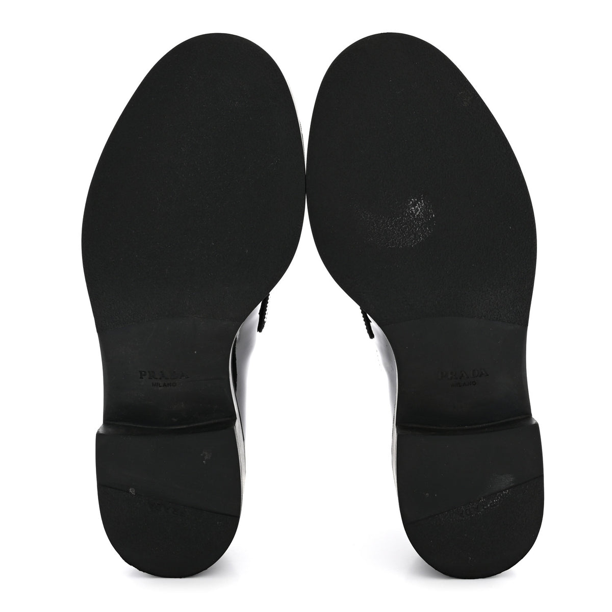 Prada Vernice Triangle 50mm Loafers 37 Black 6 of 12