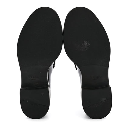 Prada Vernice Triangle 50mm Loafers 37 Black 6 of 12