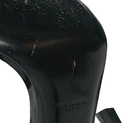 Saint Laurent Patent Calfskin Opyum 110 Sandals 37.5 Black 10 of 11