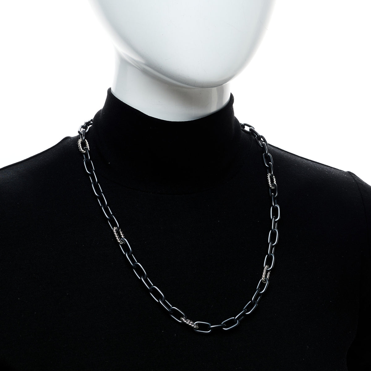David Yurman Black Titanium Sterling Silver 8.5mm Madison Chain Necklace 2 of 5