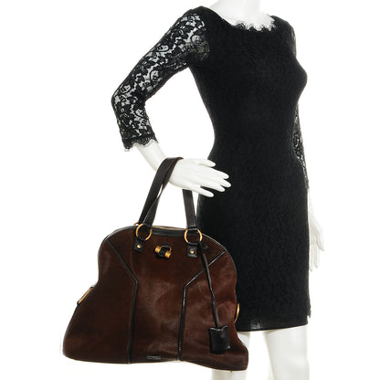 Saint Laurent Pony Hair Oversized Muse Tote 2 of 10