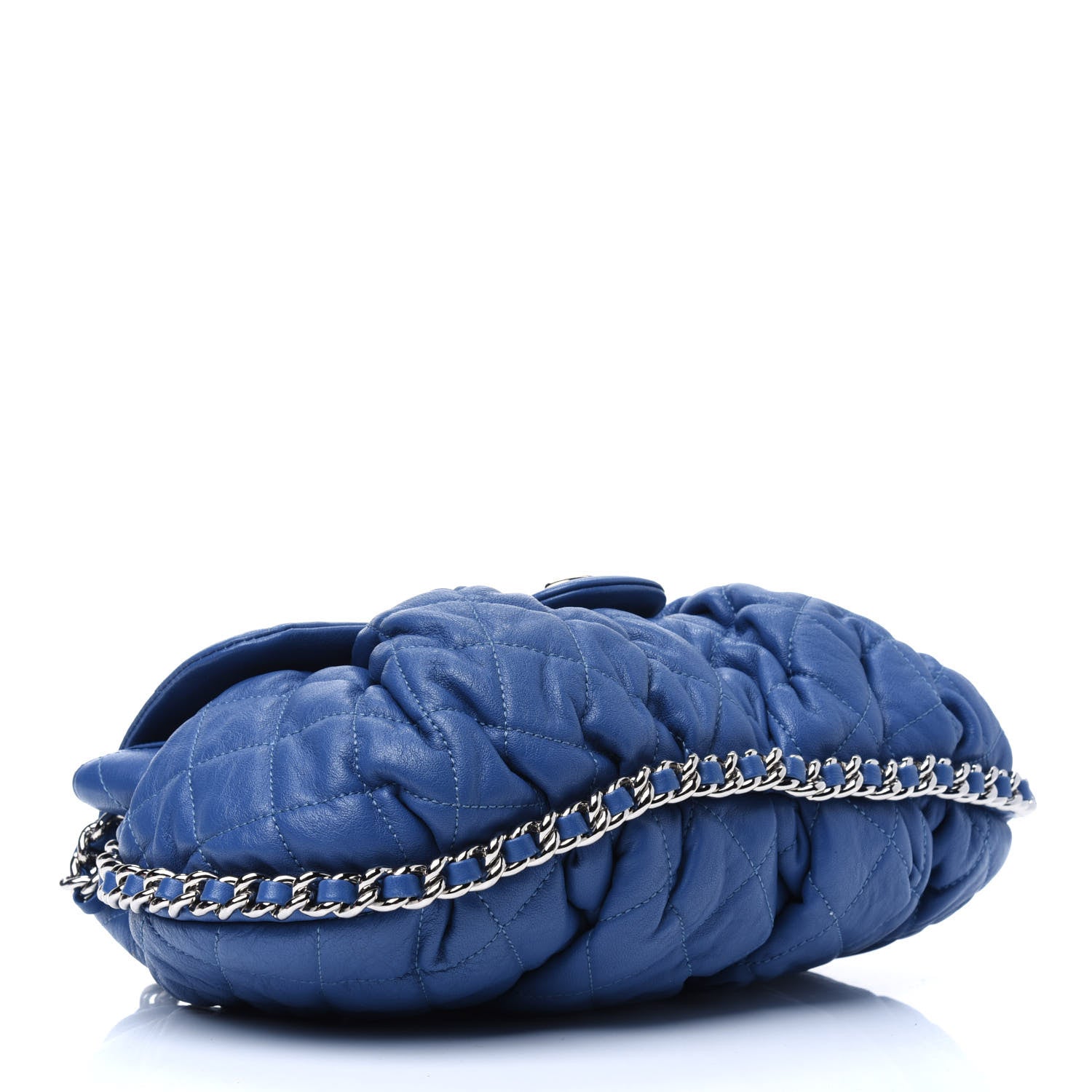 Chanel Washed Lambskin Quilted Medium Chain Around Messenger Blue 5 of 33