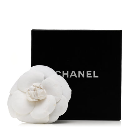 Chanel Canvas Camellia Pin Brooch Ivory 5 of 5
