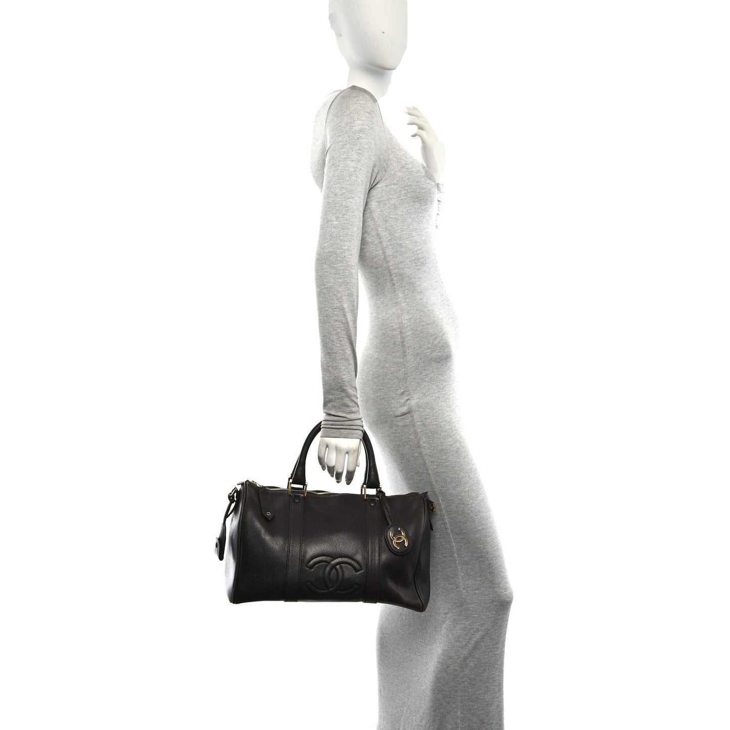 Caviar Timeless CC Duffel Bag Brown