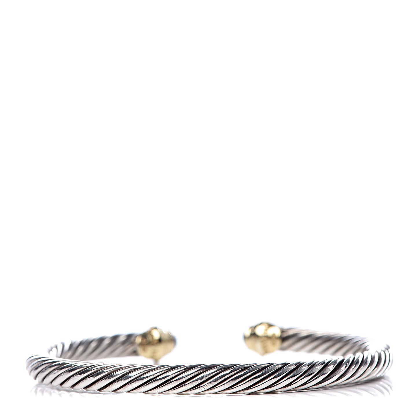 Sterling Silver 18K Yellow Gold Blue Sapphire 4mm Cable Kids Birthstone Bracelet