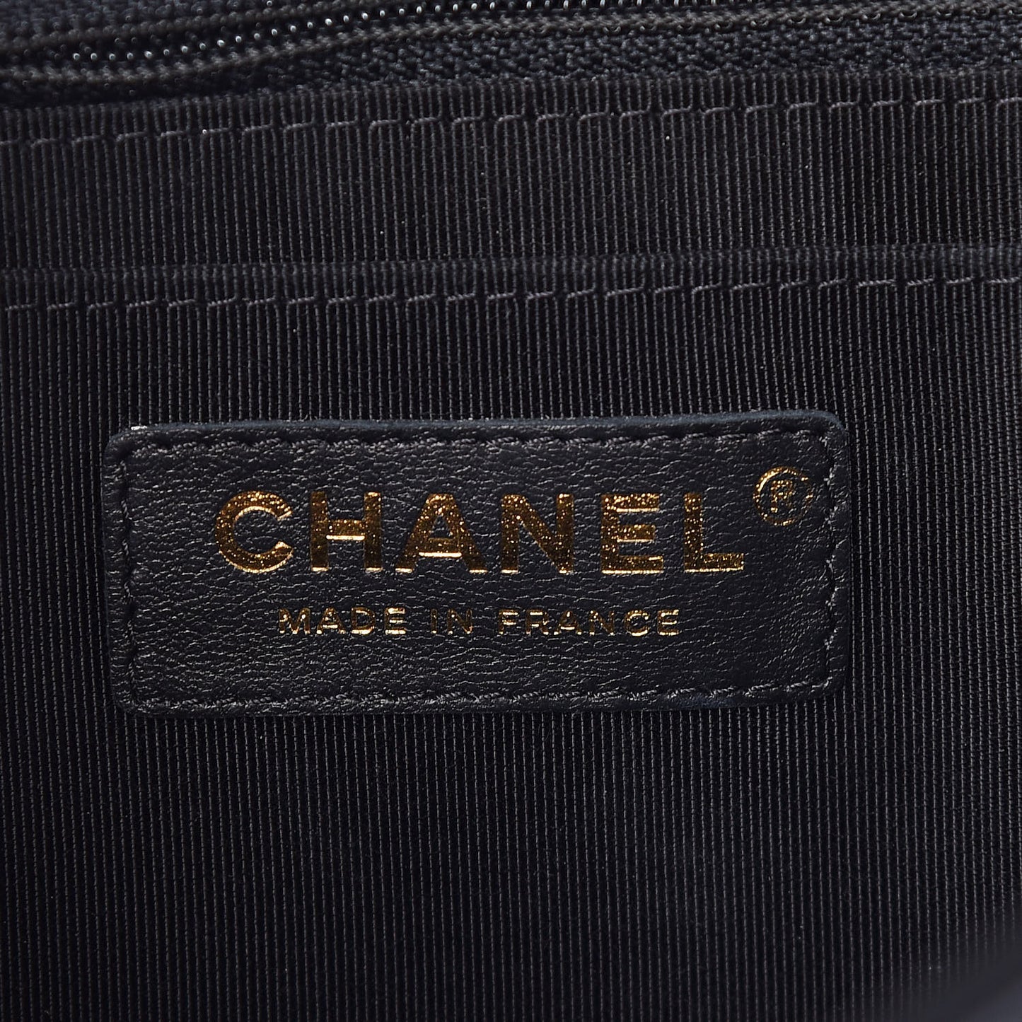 Calfskin Chevron Quilted Statement Flap Black