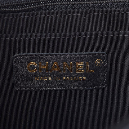 Chanel Calfskin Chevron Quilted Statement Flap Black 6 of 10