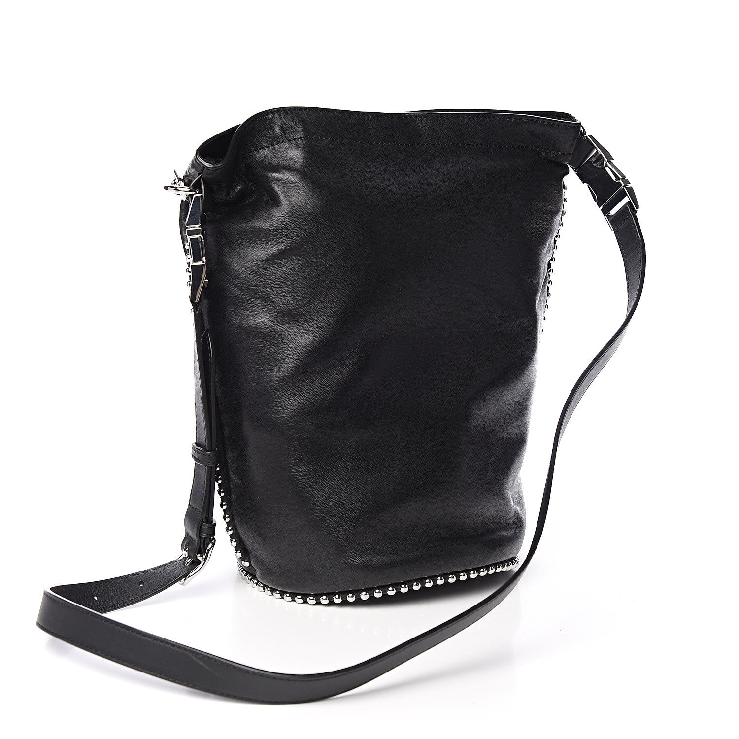 Alexander Wang Lambskin Attica Chain Dry Sack Bucket Bag Black 2 of 9