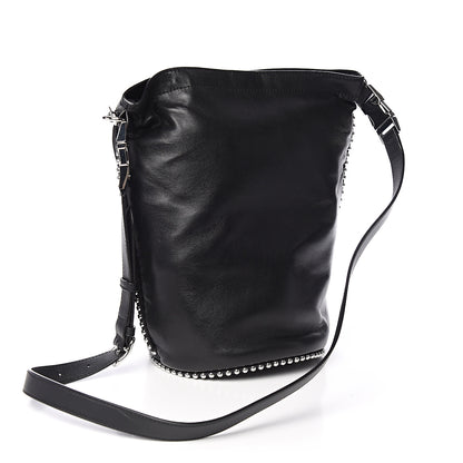 Alexander Wang Lambskin Attica Chain Dry Sack Bucket Bag Black 2 of 9