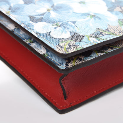 Gucci GG Supreme Monogram Blooms Chain Wallet Blue 7 of 10