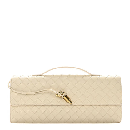 Bottega Veneta Nappa Intrecciato Long Andiamo Top Handle Sea Salt 1 of 9