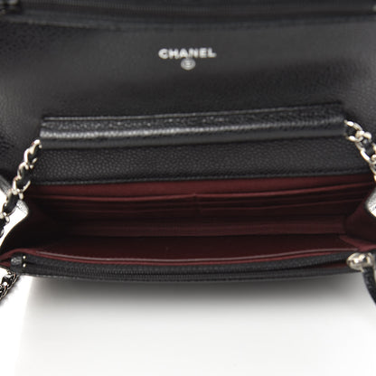 Chanel Caviar Quilted Wallet On Chain WOC Black 5 of 9