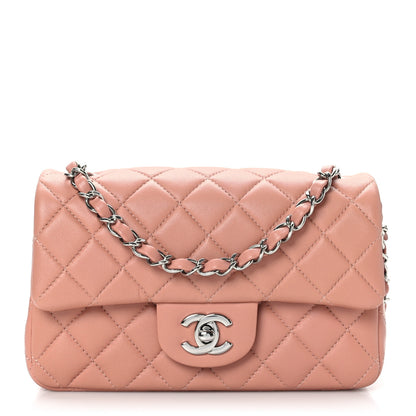 Chanel Lambskin Quilted Mini Rectangular Flap Light Pink 1 of 9