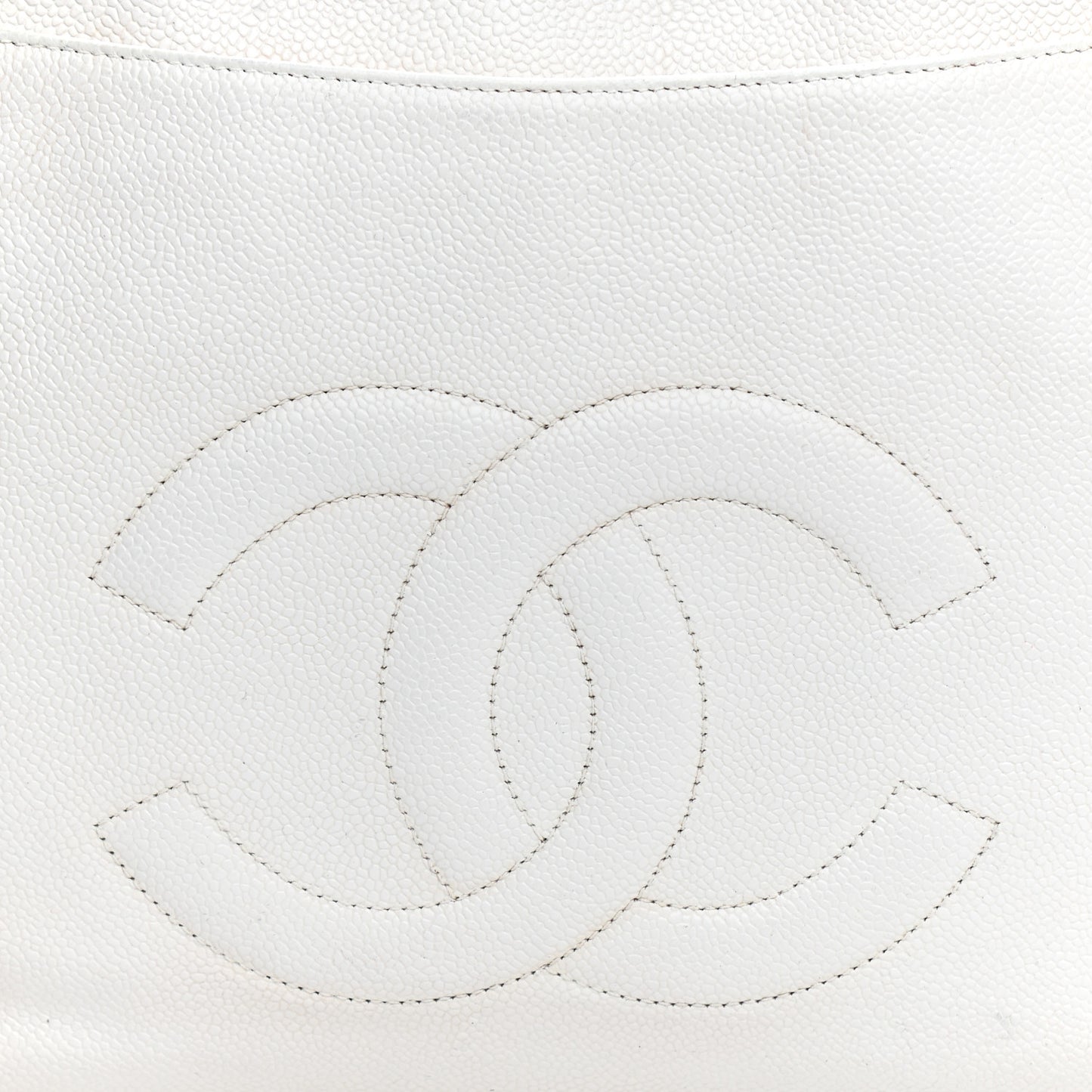 Caviar CC Shoulder Bag White