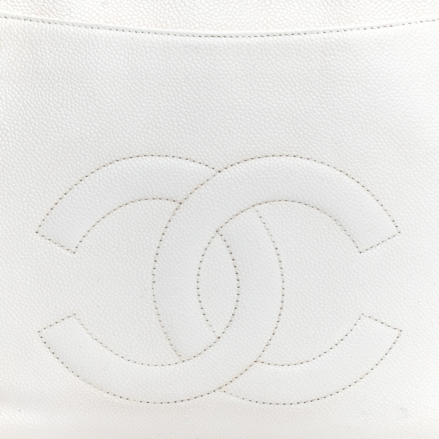 Chanel Caviar CC Shoulder Bag White 11 of 17