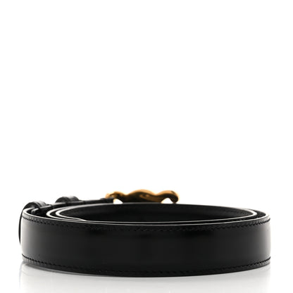 Celine Box Calfskin Medium 25mm Triomphe Belt 75 30 Black 2 of 6