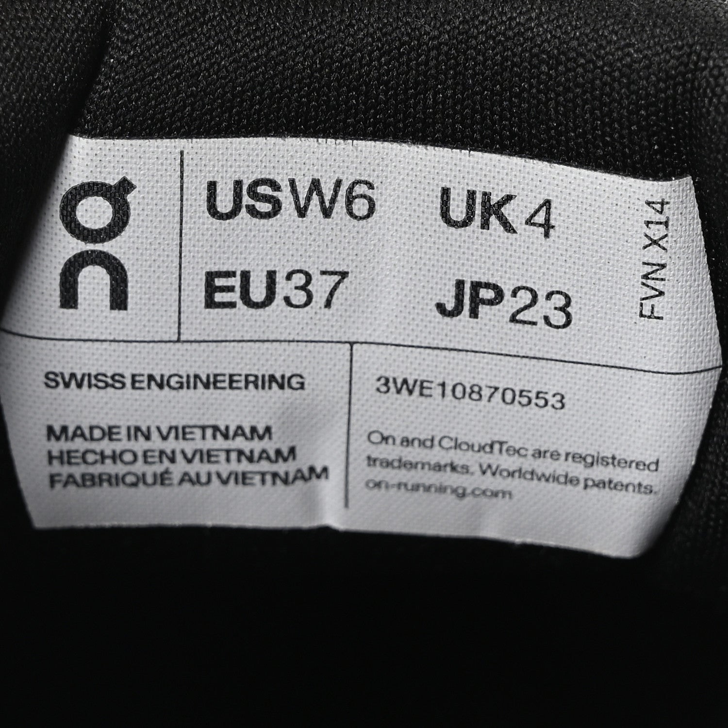 Loewe X ON Recycled Polyester Womens Cloudtilt 2.0 Sneakers 37 Black 9 of 10