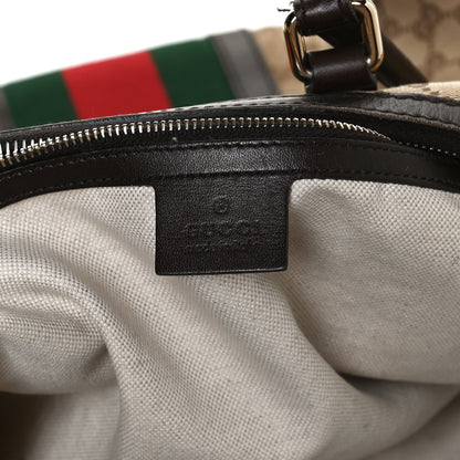 Gucci GG Canvas Vintage Web Large Tote Brown 6 of 12