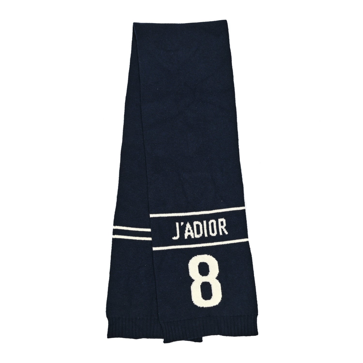 Christian Dior Wool Cashmere J'Adior Scarf Navy 2 of 3