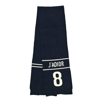 Christian Dior Wool Cashmere J'Adior Scarf Navy 2 of 3