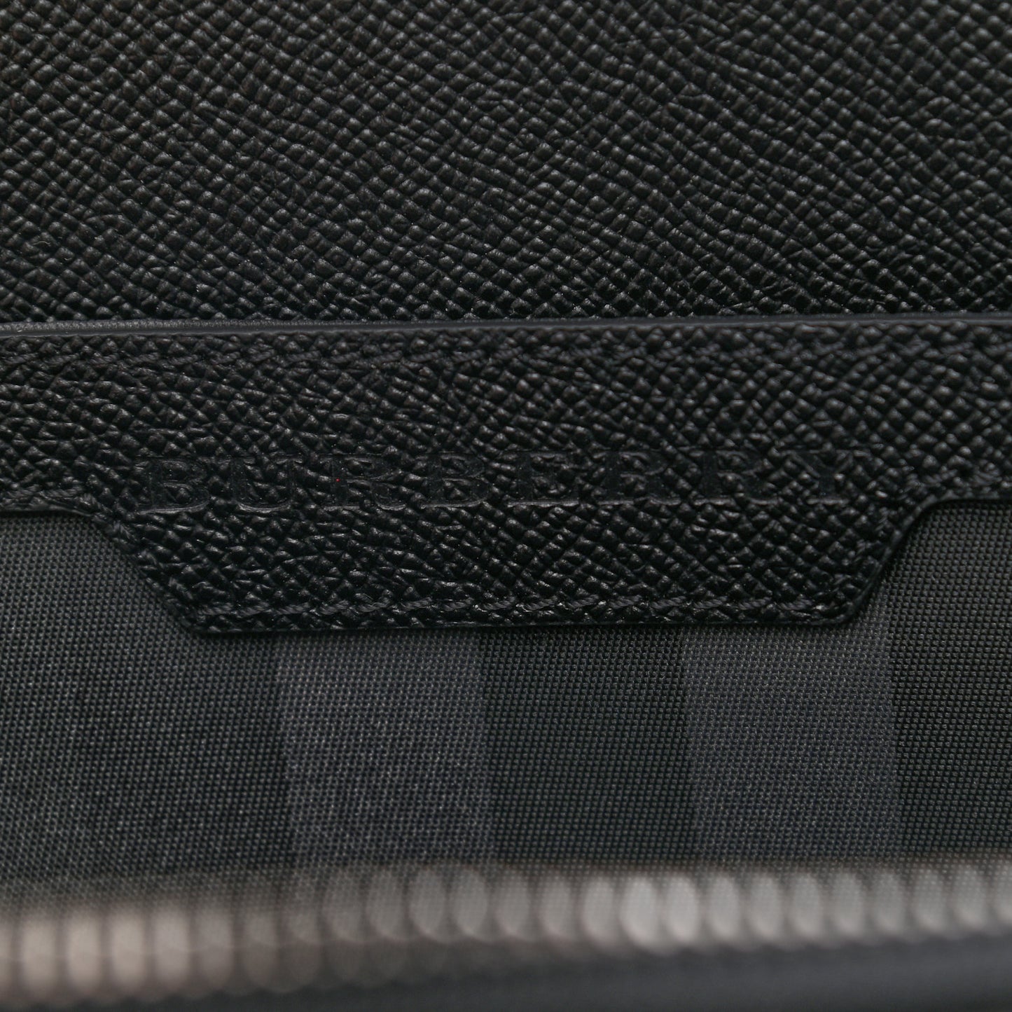 Grainy Calfskin Document Case Black