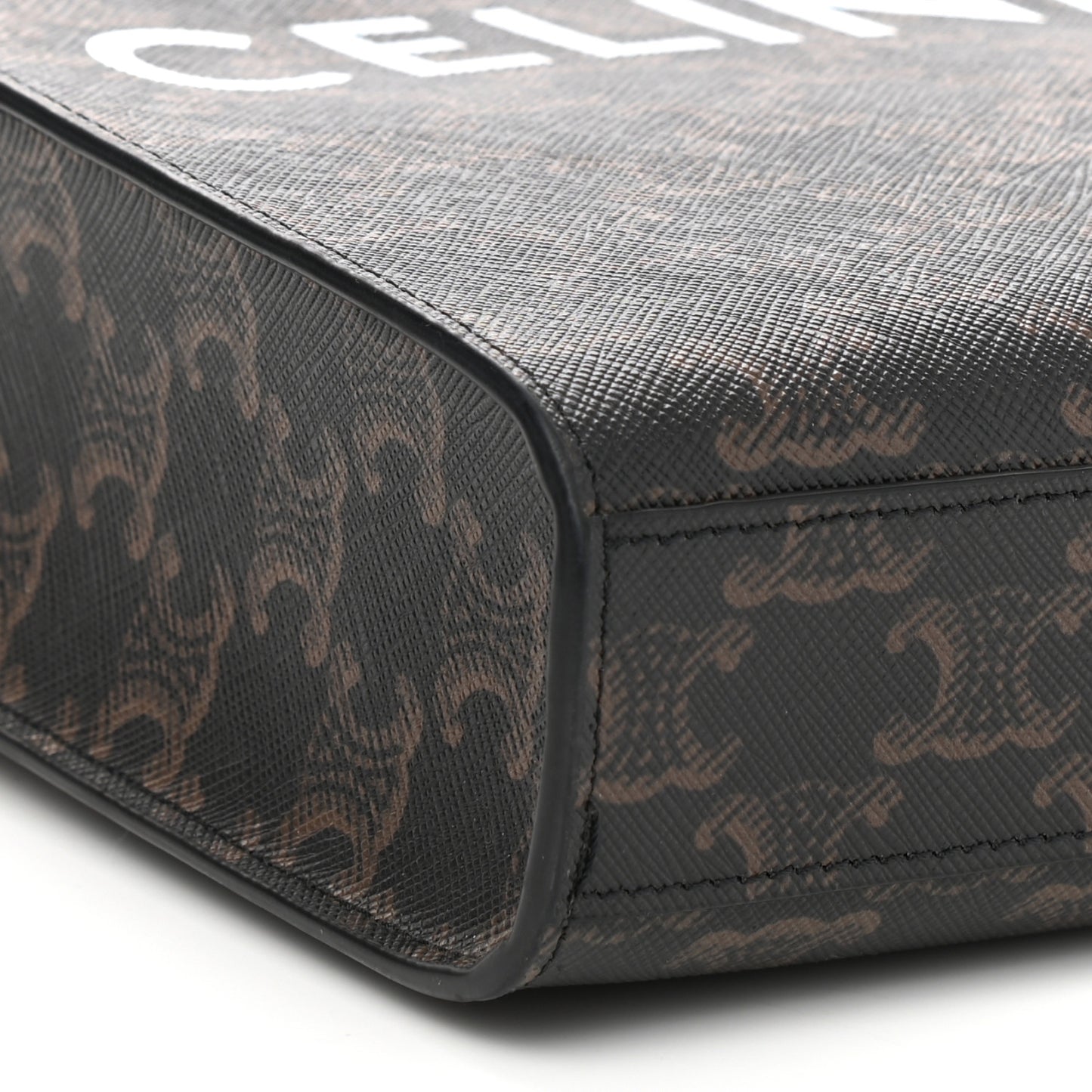 Triomphe Canvas Calfskin Mini Vertical Cabas Tan