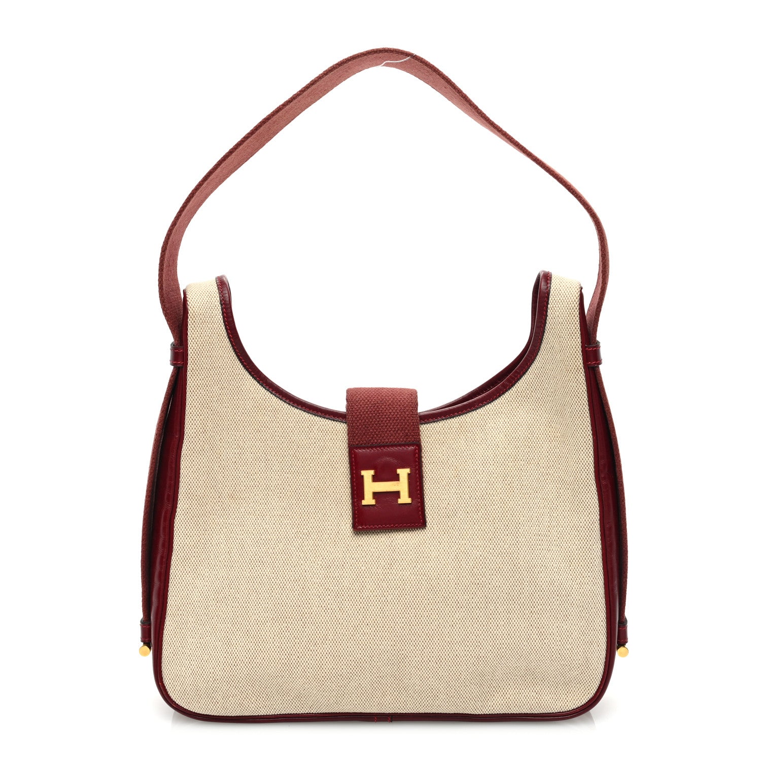 Hermes Toile Sako 32 Natural Rouge H 1 of 10
