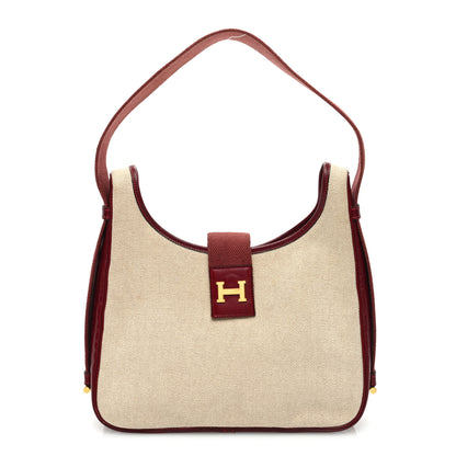 Hermes Toile Sako 32 Natural Rouge H 1 of 10
