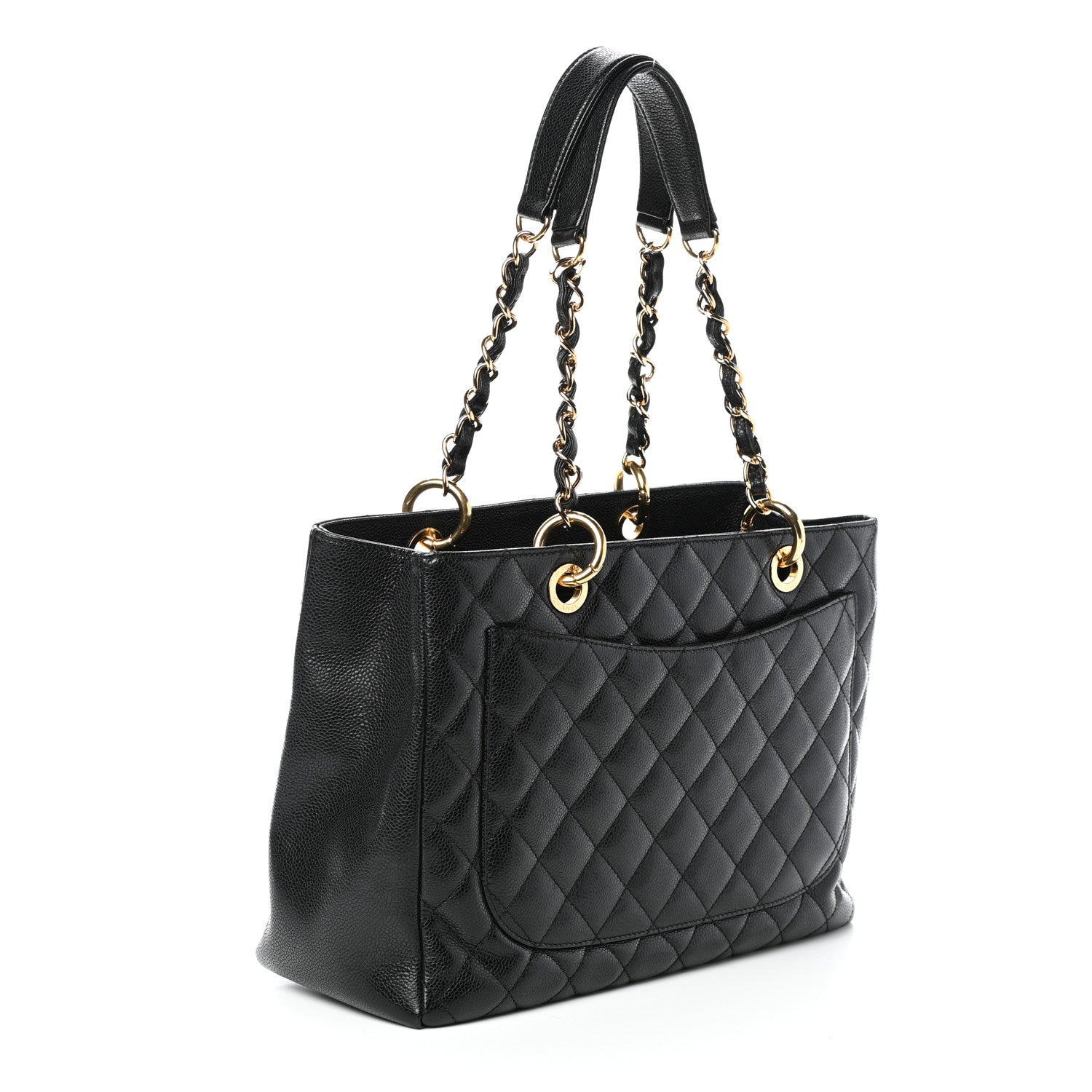 Chanel Caviar Quilted Grand Shopping Tote GST Black 3 of 10