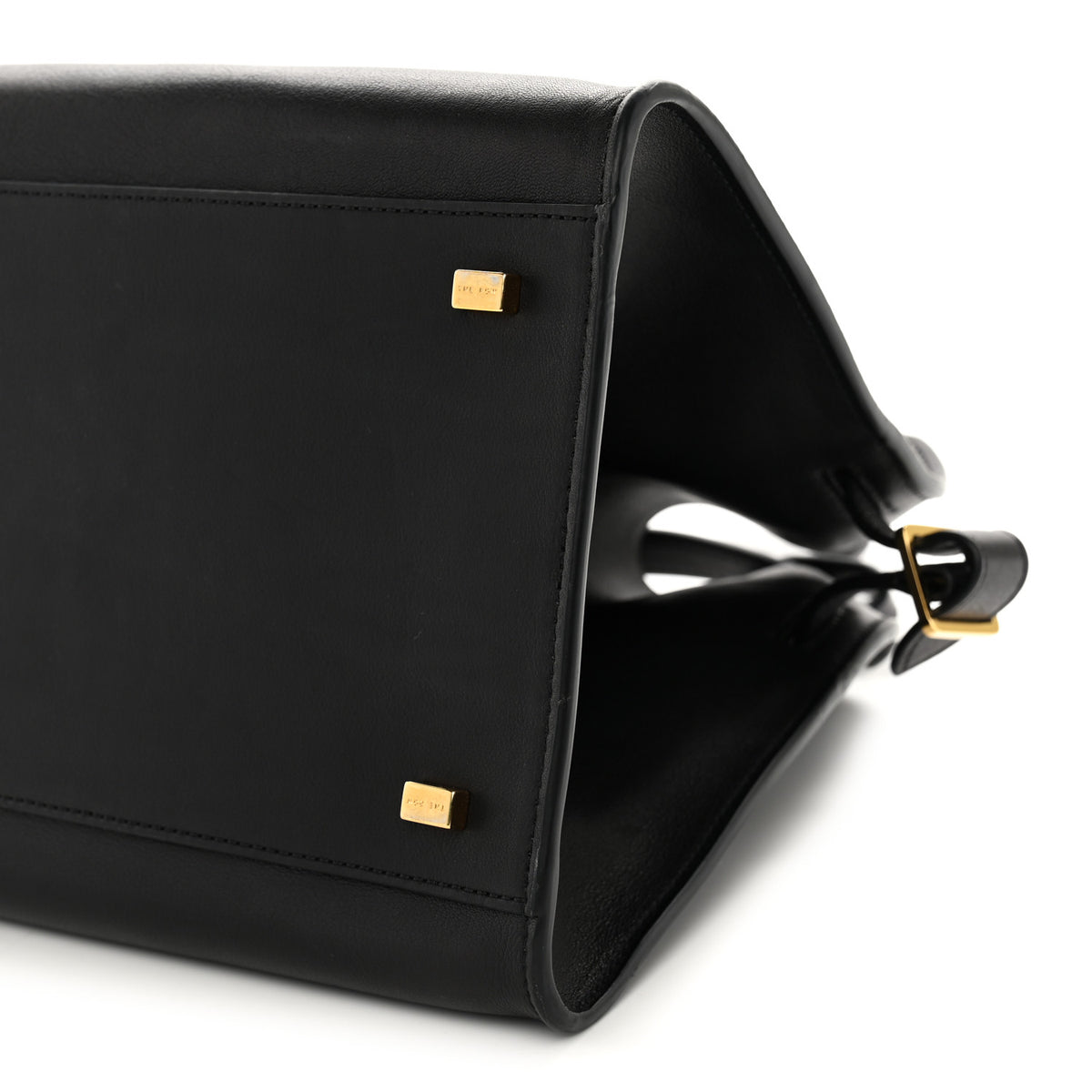 The Row Polished Saddle Calfskin Soft Margaux 12 Black 9 of 9