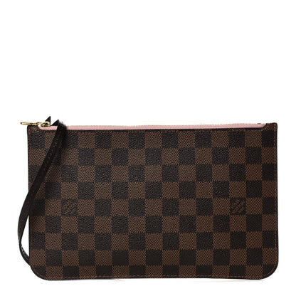 Louis Vuitton Damier Ebene Neverfull MM GM Pochette Rose Ballerine 1 of 10