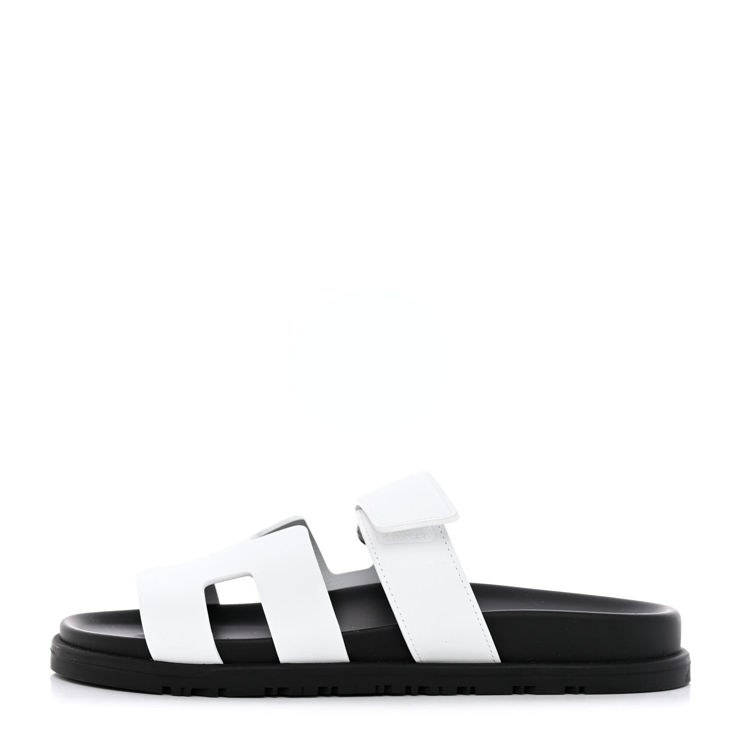 Hermes Calfskin Womens Chypre Sandals 37 White 1 of 9