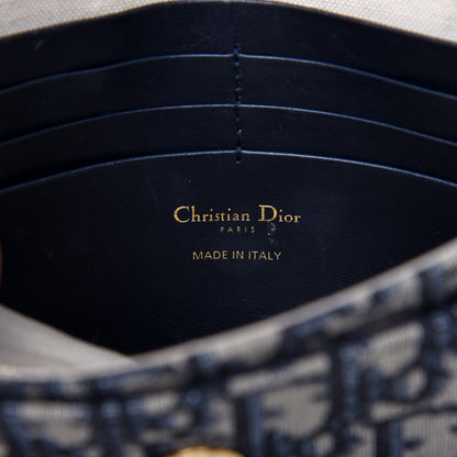 Christian Dior Oblique Saddle Chain Pouch Blue 8 of 9