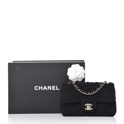Chanel Tweed Quilted Mini Rectangular Flap Black 11 of 11