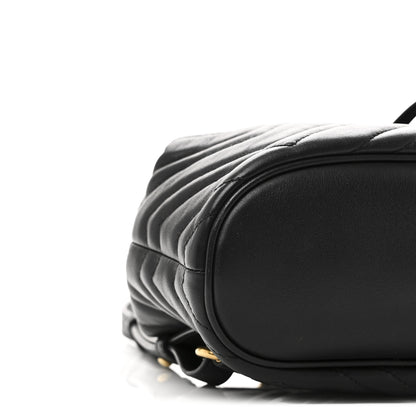 Gucci Calfskin Matelasse GG Marmont Flap Backpack Black 9 of 10