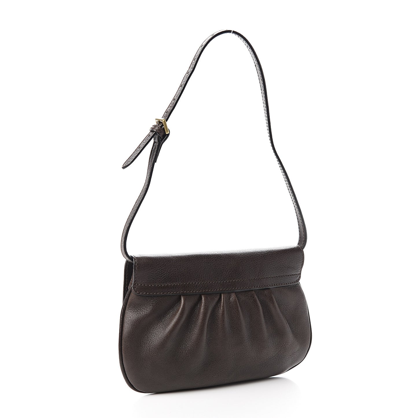 Natural Calfskin Shoulder Bag Chocolate