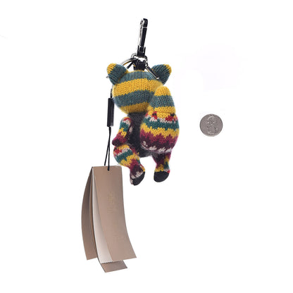 Burberry Cashmere Studded Fox Bag Charm Yellow Multicolor 2 of 2