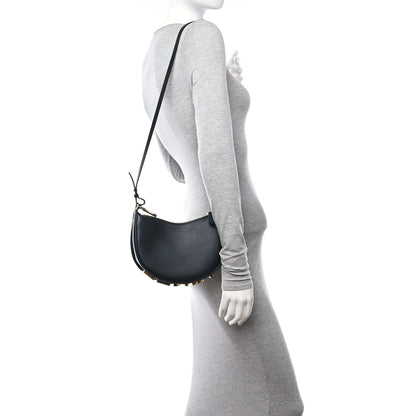 Fendi Vitello Grace Matte Mini Fendigraphy Hobo Bag Black 2 of 10