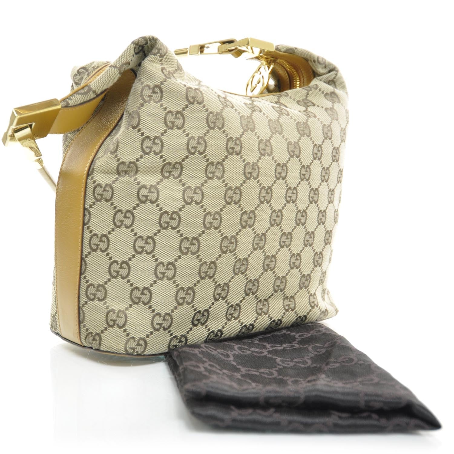 Gucci Monogram Hobo Tan 3 of 9