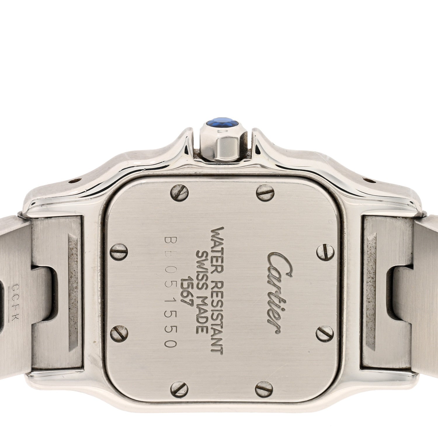 Cartier Stainless Steel 18K Yellow Gold 24mm Santos De Cartier Galbee Quartz Watch 4 of 4