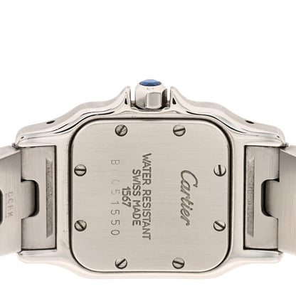 Cartier Stainless Steel 18K Yellow Gold 24mm Santos De Cartier Galbee Quartz Watch 4 of 4