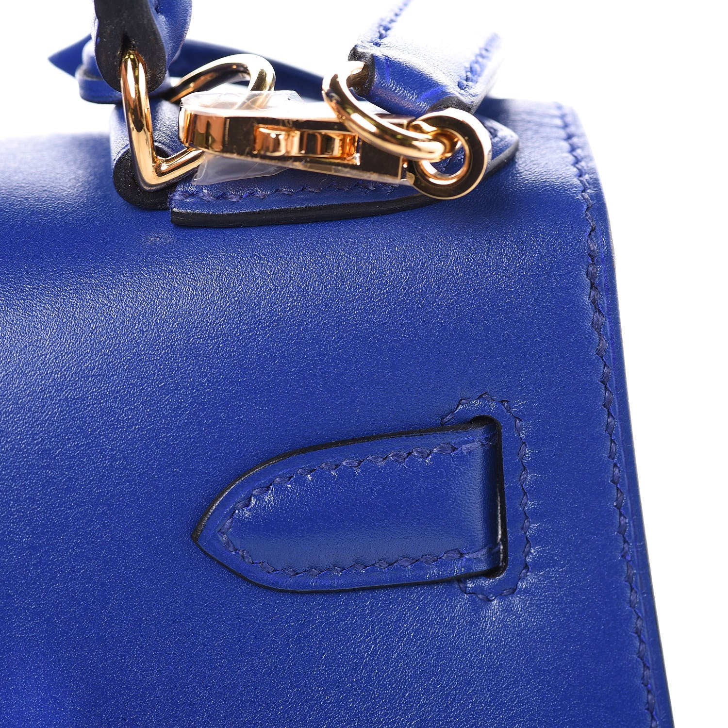 Hermes Tadelakt Kelly Sellier 28 Bleu Electrique 26 of 33