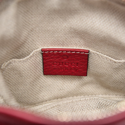 Gucci Pebbled Calfskin Mini Soho Chain Bag Tabasco Red 6 of 7