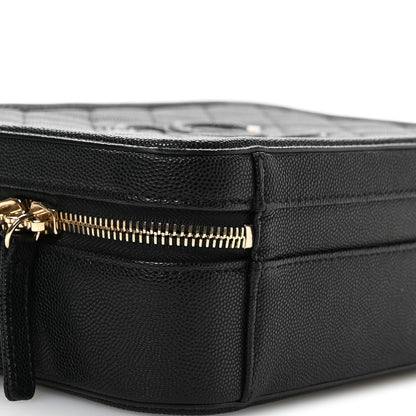 Chanel Caviar Quilted Medium CC Filigree Vanity Case Black 9 of 11