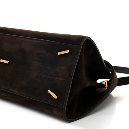 Salvatore Ferragamo Suede Medium Hug Soft Shoulder Bag Testa Di Moro 9 of 9