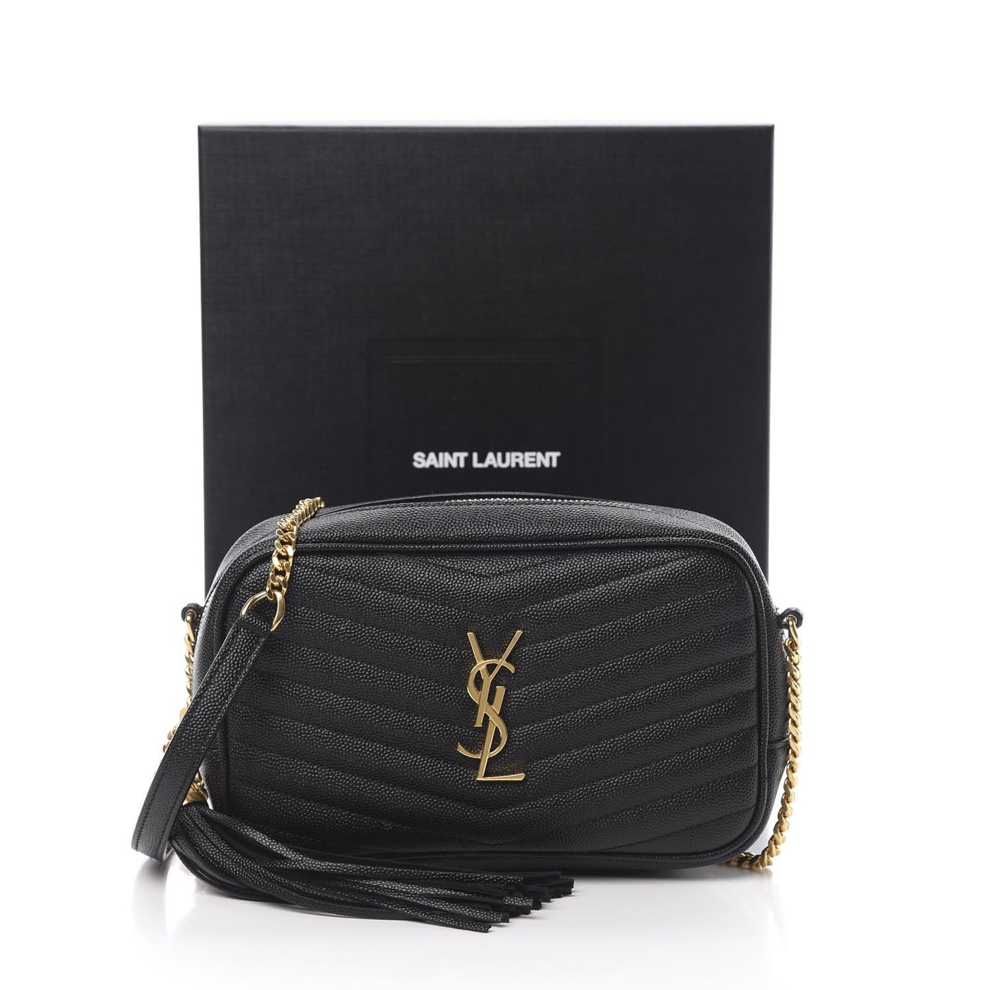 Grain De Poudre Matelasse Monogram Mini Lou Camera Bag Black